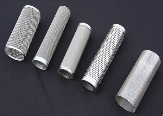 Easy Clean Wire Mesh Filter Cylinder High Temperature Resistance In Petroleum Chemical