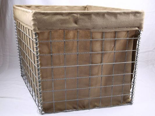 2&quot; × 2&quot; Mesh Opening Gabion Blast Wall 3 Mm Wire Diameter Defend Bullets In Military Control Sea Flood