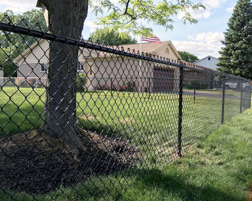 9 Gauge Black Vinyl Coated Chain Link Fence With Good Outer Protection Property That Resistant To Rust