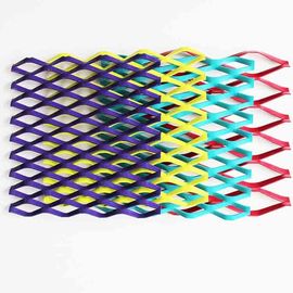 China A6063 Colorful Powder Coating Expanded Aluminum Mesh For Curtain Wall supplier