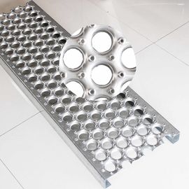 China Aluminum Round Galvanized Steel Grating Customized Size With Large Debossed Holes supplier