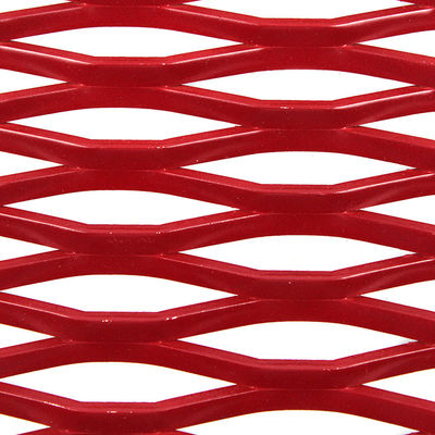 China Color Red Aluminum Expanded Metal Wire Mesh As Facade For Building supplier