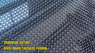 Chainmail Curtain Gives Room Fantastic Feeling in Soft Light.