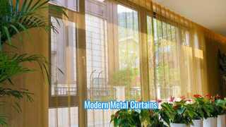 Modern Metal Coil Drapery Curtains For Homes Hotels