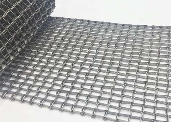 Metalowy przenośnik taśmowy o strukturze plastra miodu o szerokości 0,5 m - 3,5 m Taśma z drutu płaskiego