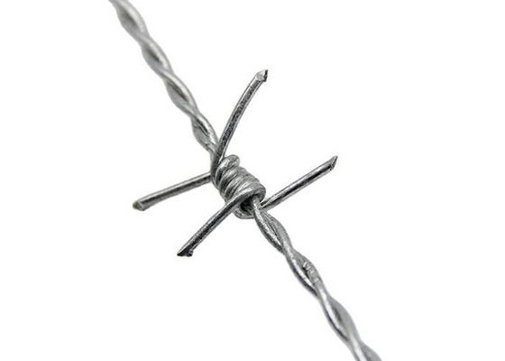 1.4mm To 2mm Double Twist Barbed Wire Galvanized Surface
