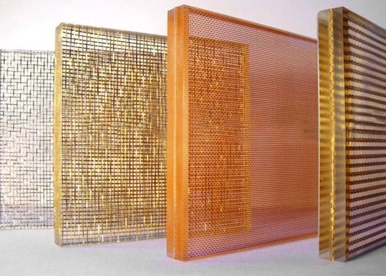 Fabric Laminated Glass 6mm Thickness for Architectural Decoration