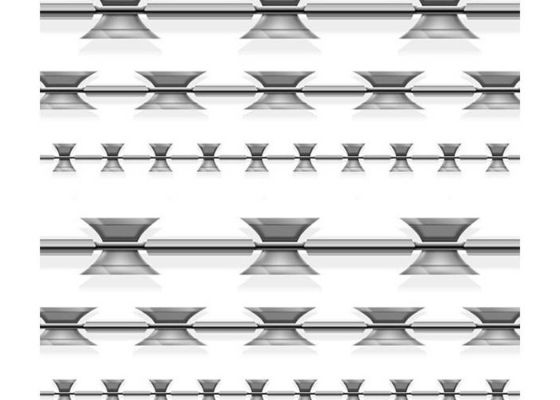 Линия барьер сформированной колючей проволоки бритвы простой но эффективный периметра