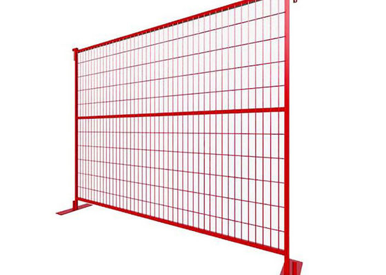 Barrière mobile rouge de construction de Temporary Fence Portable de barrière