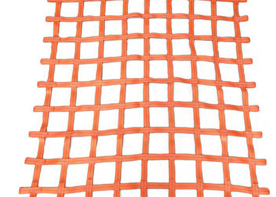 Oranye 1×1m 2×2m 4×4m Safety Lifting Net Resistensi Benturan Yang Baik