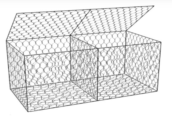 2 × 1 × 1 M ワイヤケージ 川の斜面のための織物ガビオンバスケット
