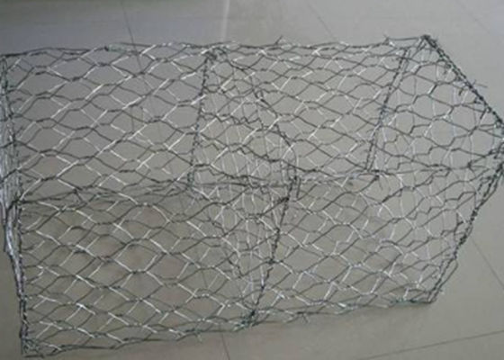 80 × 100mm Woven Gabion Baskets 1mx1mx1m Wire Cages For Rocks