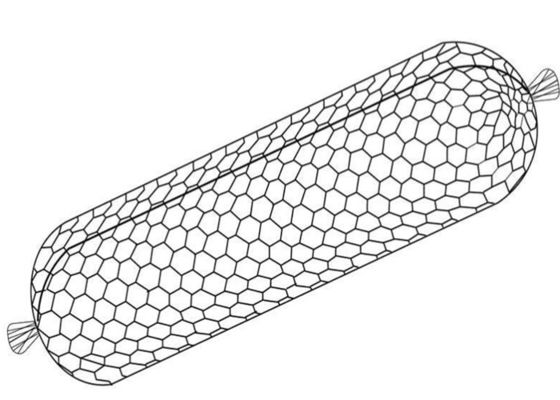 agujero hexagonal del flujo rápido de Gabion del saco del agua profunda de 60×80m m