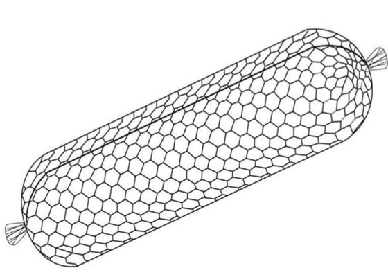 60×80mm Diep Snel de Stroom Hexagonaal Gat van Gabion van de Waterzak