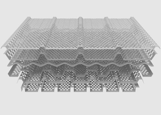I pannelli perforati ondulati del metallo hanno personalizzato i modelli arbitrari per i pannelli architettonici del metallo