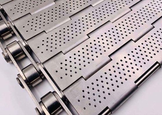 1mm-4mm Plate Perforated Conveyor Belt For Slight And High Density Products
