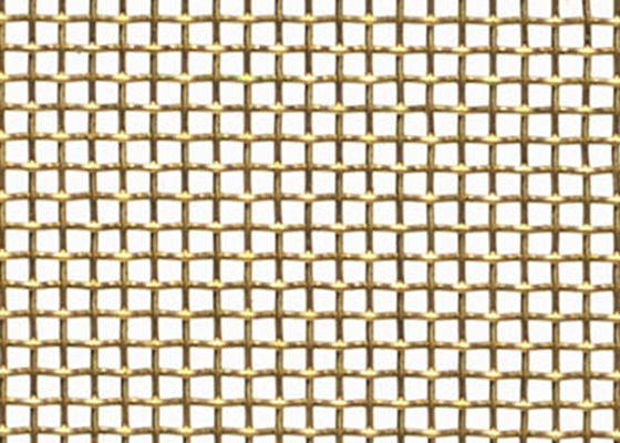 1.2m 1.5m Brass Insect Screen Metal Security Mesh Roll Plain Weave