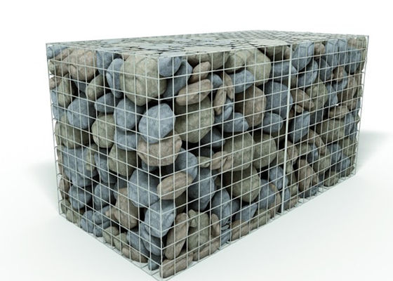 ग्रीन हेक्सागोनल गेबियन बॉक्स 2m-6m पीवीसी लेपित गेबियन वायर मेष