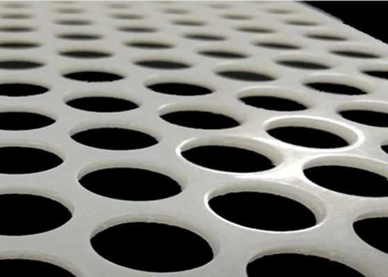 White Pvc Plastic Perforated Mesh Panel For Food Industry