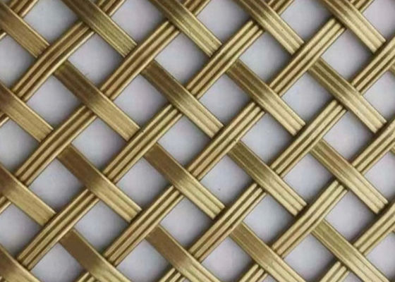 Antike Messing Ss 1 mm Gewebte Drahtnetz-Bildschirm für Architekturprojekte gekrempelt
