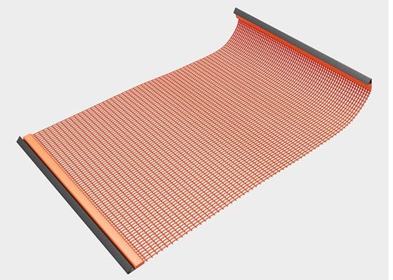 Red Slotted Welded Polyurethane Screen Mesh With Hook