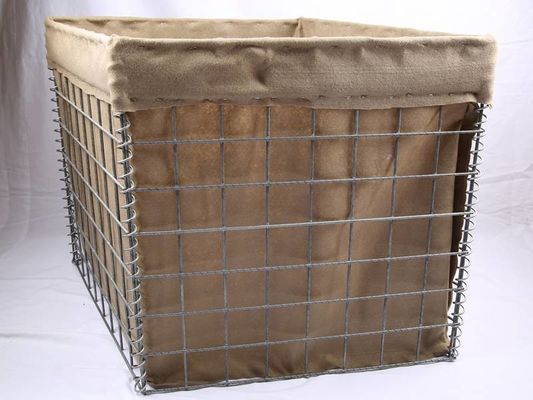 2&quot; × 2&quot; Mesh mở Gabion Blast Wall 3 mm đường kính dây bảo vệ đạn trong kiểm soát quân sự thủy triều