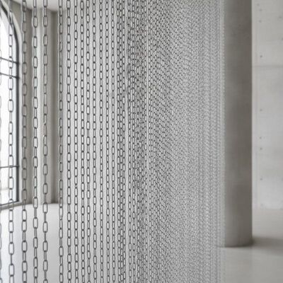 Aluminum Decorative Wire Mesh Curtain 1.0mm Chain Link Metal Coil Drapery for Architecture Interiors