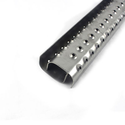China Three Row Perforated Steel Sheet Anti Slip Ladder Rung With Raised Round Holes supplier