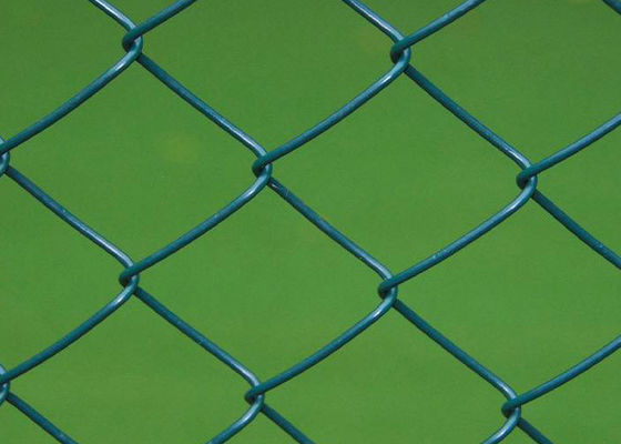 12.7mm 15.9mm PVC Diamond Mesh Fencing Roll Galvanized Dark Green