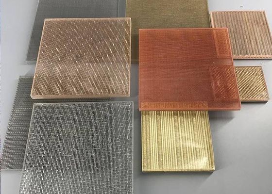 Fabric Laminated Glass 6mm Thickness for Architectural Decoration