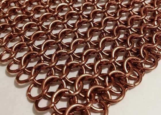 حلقة جديلة السلسلة ، ستارة Chainmail ، ستارة معدنية دائرية لبناء الديكور الخارجي والداخلي