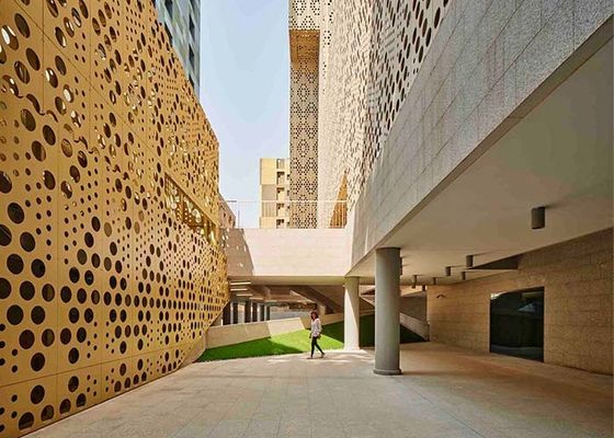 Combinación perforada de la fachada del edificio del metal de función y de estética para el diseño arquitectónico de la fachada