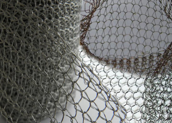 0.35mm Knitted Filter Screen Mesh Flattened Knitted Wire Mesh Filter