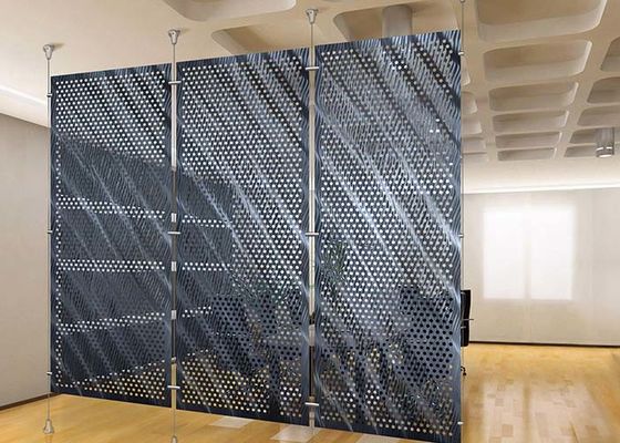 Perforated Metal Partition Wall 0.3-12mm Thickness 1.2-2.4m Length