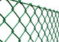 Green Vinyl Coated Chain Link Fence Knuckle Or Twisted Selvage