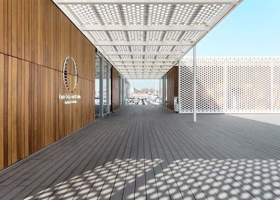 Perforated Metal Sunshade Panels Aesthetically And Ventilated for Architectural Sun Control System
