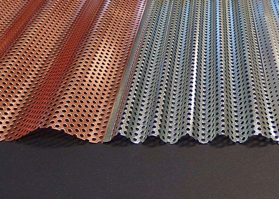 Corrugated Perforated Metal Panels Customized Arbitrary Patterns For Architectural Metal Panels