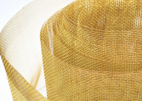 1.2m 1.5m Brass Insect Screen Metal Security Mesh Roll Plain Weave