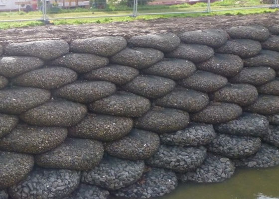 60×80mm Deep Water Sack Gabion Lubang Heksagonal Aliran Cepat