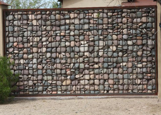 1m-5m Lebar Gabion Noise Barrier Gabion Baskets Kawat Dilapisi PVC