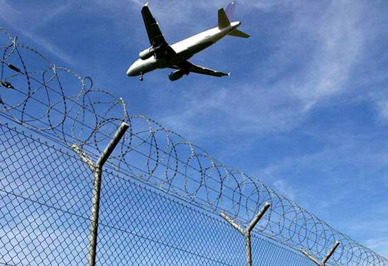 Airport Perimeter Fence 3.5mm Hot Dipped Galvanized 2.4m Height