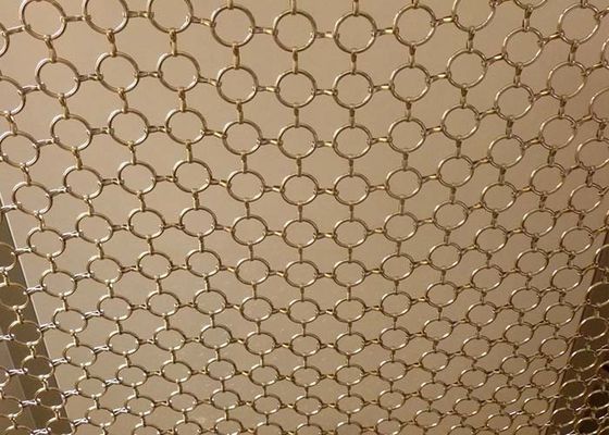 Brass and Copper Decorative Ring Mesh Curtain Decorates Your Room And Office