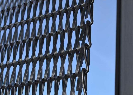 Architectural Metal Conveyor Belt Fashionable And Firm Structure For Building Facade