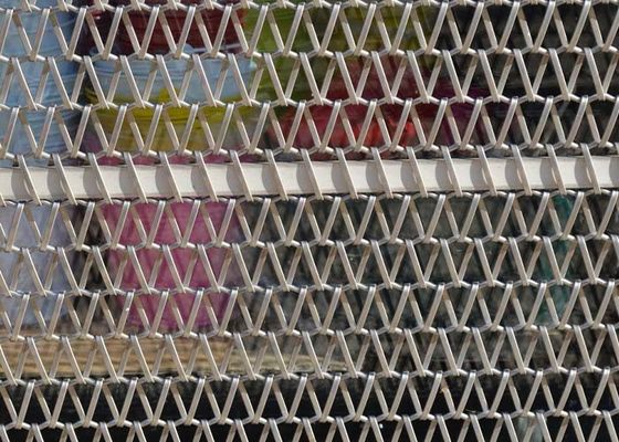 Architectural Metal Conveyor Belt Fashionable And Firm Structure For Building Facade