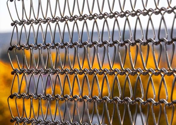 Architectural Metal Conveyor Belt Fashionable And Firm Structure For Building Facade