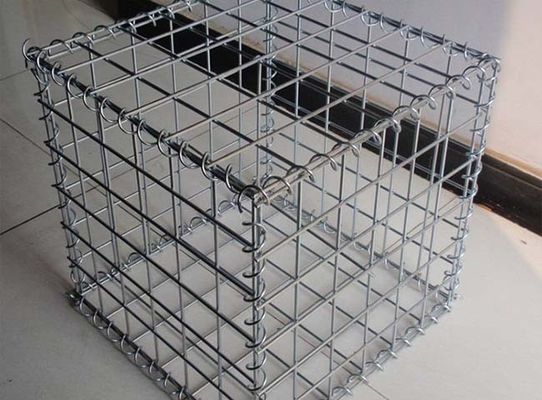 6.0mm 50x70mm Galvanized Gabion Basket Weaving And Welding Process