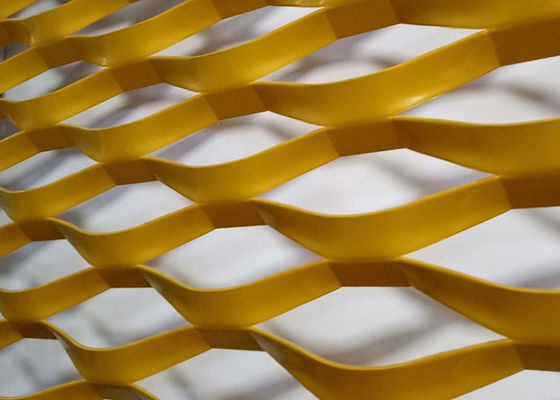 Powder Coated Aluminium Expanded Metal Mesh For Building Cladding Facade