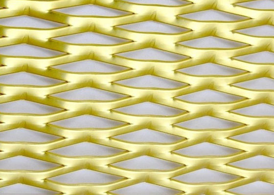 Powder Coated Aluminium Expanded Metal Mesh For Building Cladding Facade