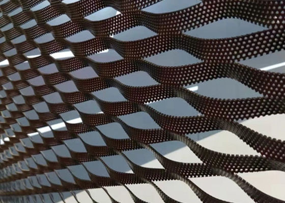 Anodized Aluminum Expanded Metal Mesh 10x20mm Suspended Ceiling
