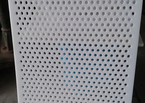 White Pvc Plastic Perforated Mesh Panel For Food Industry